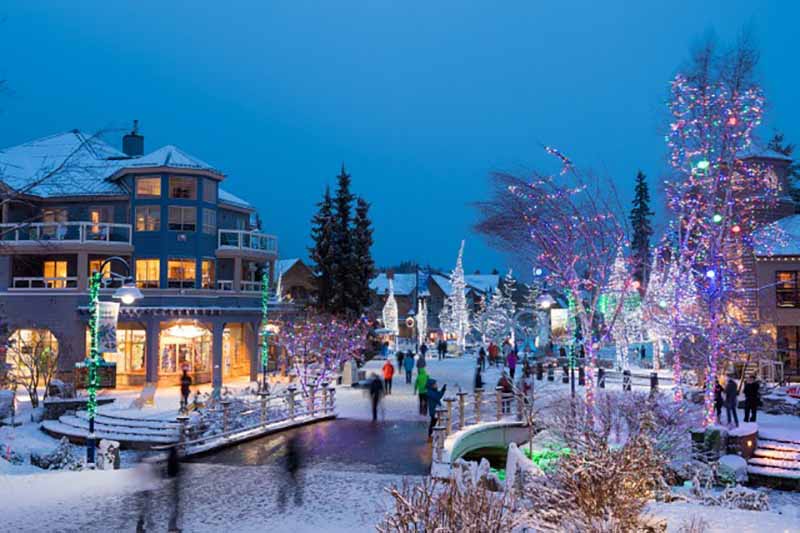 Winter wonderland in Whistler Village