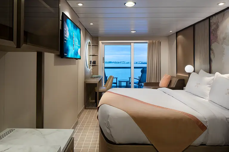 Celebrity Summit veranda cabin promotional example for the Fiesta cruise