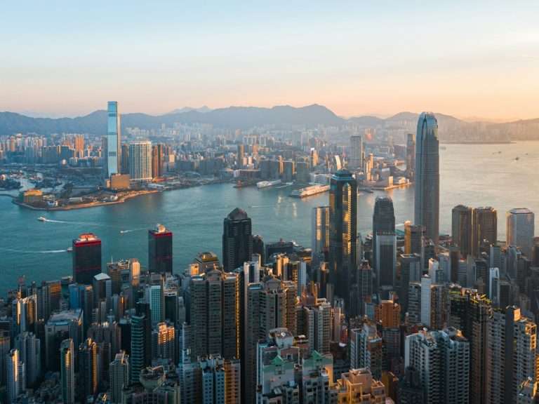Hong Kong skyline overlooking Victoria Harbour