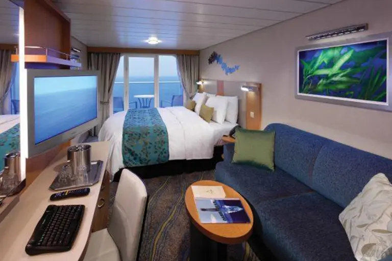 Wonder of the Seas oceanview balcony cabin example for Bliss Cruise 2027